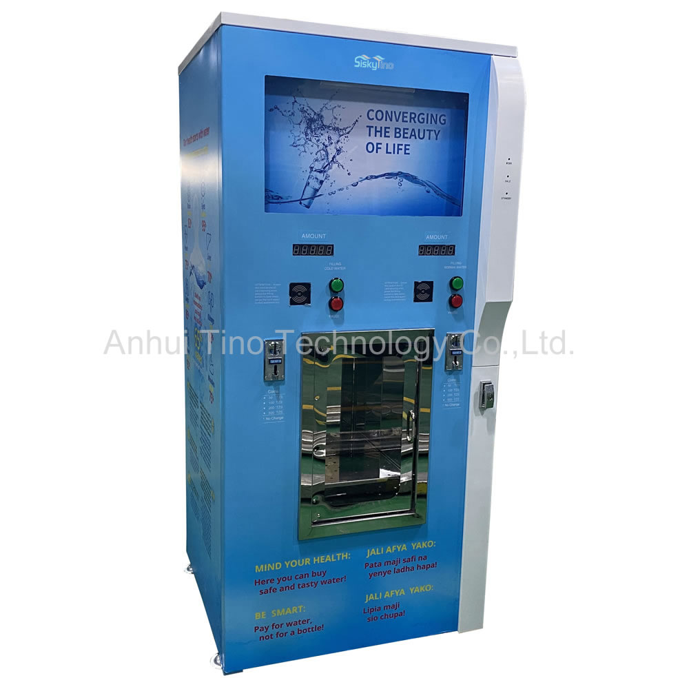 Cold Water and Normal Temperature Purified Water Vending Machine for Tanzania