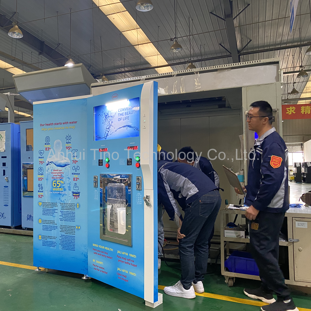 Cold Water and Normal Temperature Purified Water Vending Machine for Tanzania